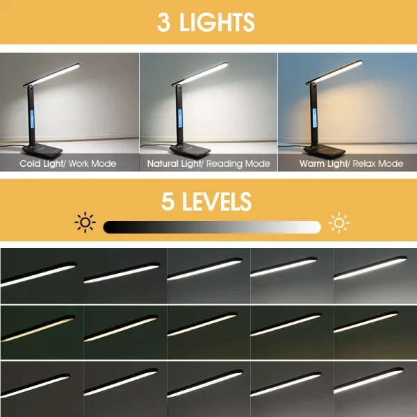 Wireless Charging LED Schreibtisch Lampe – Bild 4